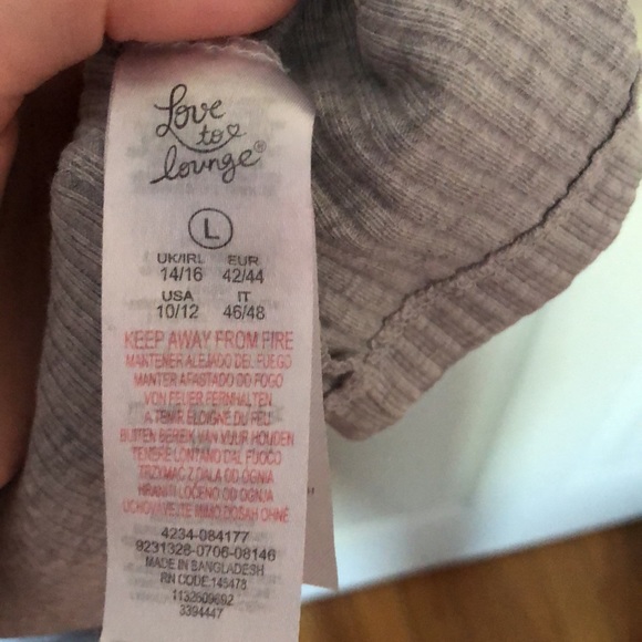 Primark Gray V-neck Pajama Top - Picture 6 of 7